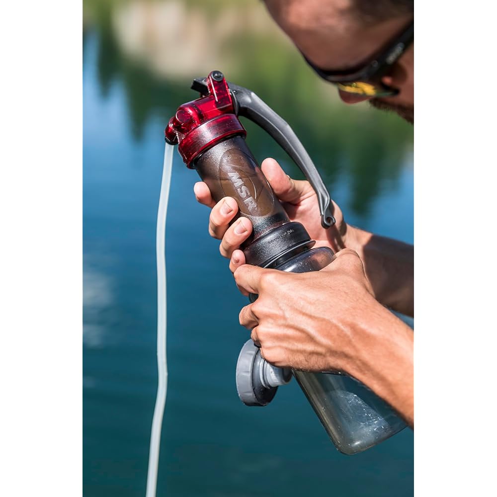 MSR MiniWorks EX Backpacking and Camping Water Purifier System with Water Purification Tablets