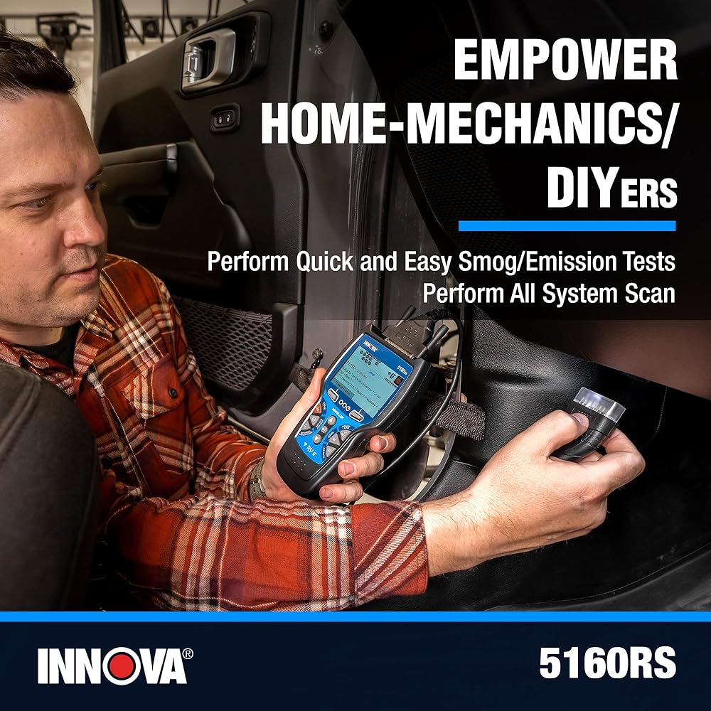 INNOVA 5160RS, OBD2 Bidirectional Scan Tool, OE-Level All System Diagnostics, Reset Oil Light/Battery/EPB/SAS/DPF, Mechanic Recommended Fixes &amp; Parts, TSBs, 1yr Warranty, Free Updates