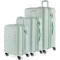 | SwissGear 7366 Hardside Expandable Luggage with Spinner Wheels, Clearly Aqua, 3-Piece Set (19/23/27) | Carry-Ons