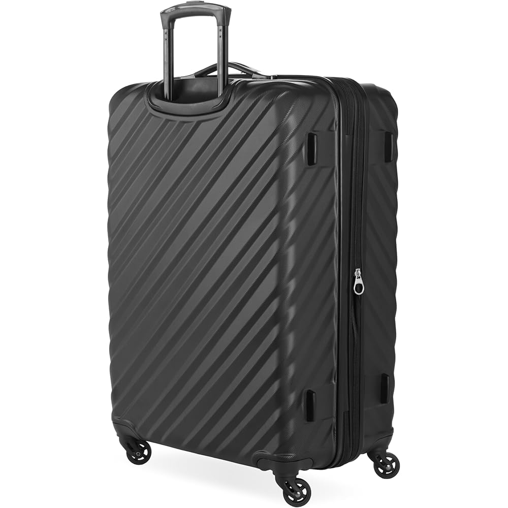 | SwissGear Lightweight Expandable Spinner, Black Wave, 3-Piece Set | Luggage Sets