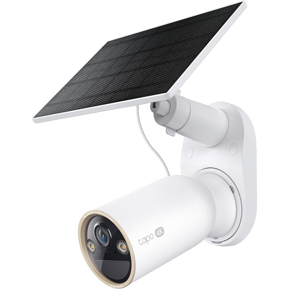 Tapo MagCam 4K Solar, 4K Ultra HD Outdoor Wireless Battery Camera w/Solar Panel – 24/7 Capture, Free Person/Vehicle Detection, Starlight Color Night Vision, Works w/Alexa &amp; Google Home