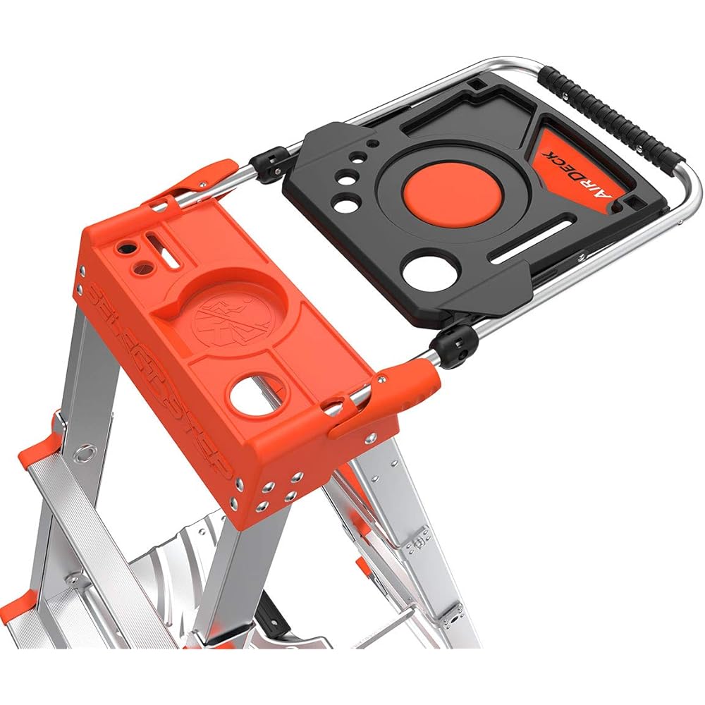 Little Giant Ladders, Select Step with AirDeck Accessory, 5-8 foot, Stepladder, Aluminum, Type 1A, 300 lbs weight rating, (15125-001) Stepladders