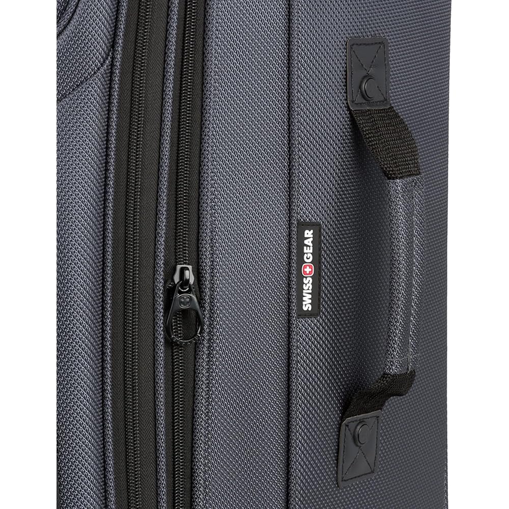 | SwissGear Sion Softside Expandable Luggage, Dark Grey, 3-Piece Set (21/25/29) | Carry-Ons