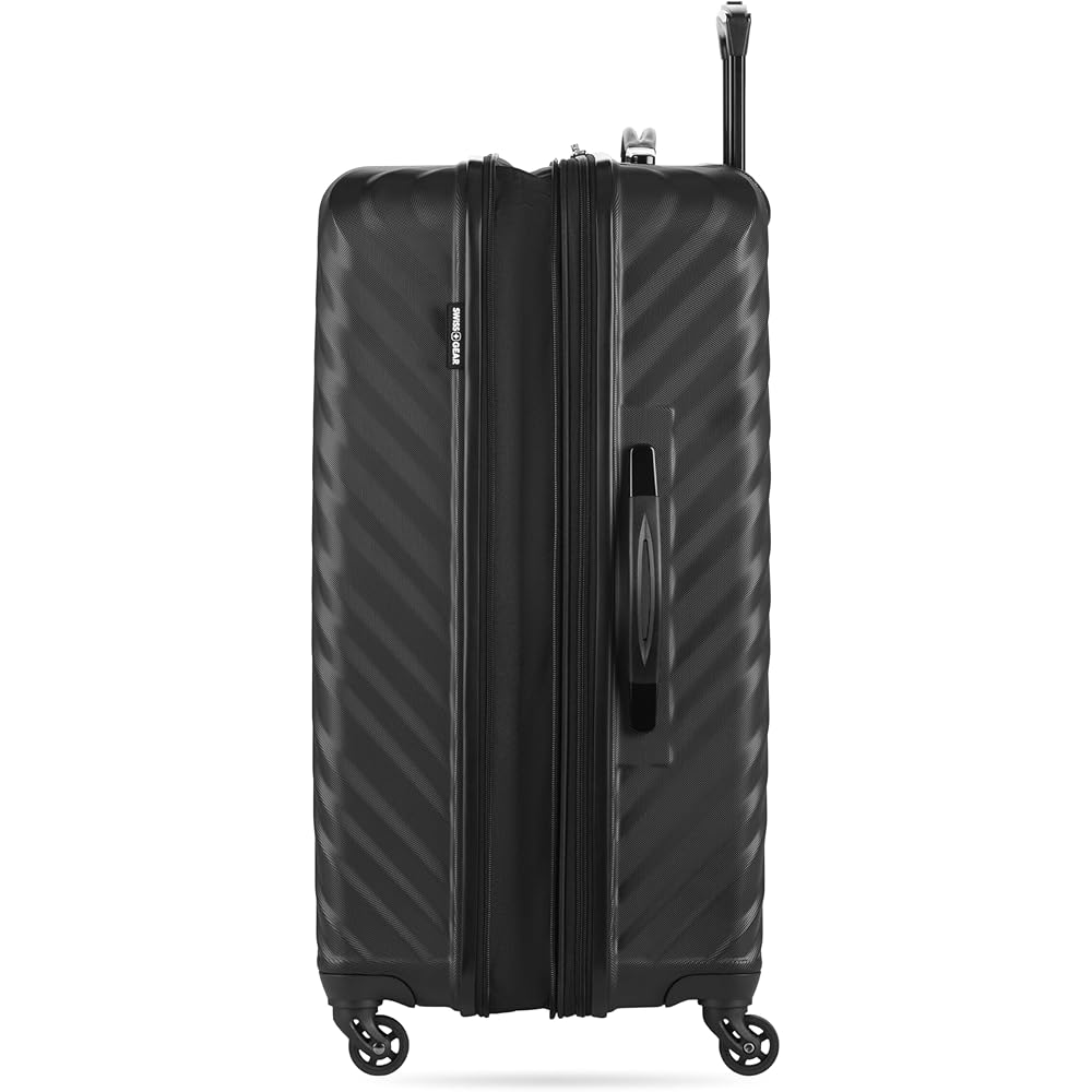 | SwissGear Lightweight Expandable Spinner, Black Wave, 3-Piece Set | Luggage Sets