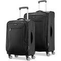 | Samsonite Ascella X Softside Expandable Luggage with Spinners, Black, 2PC SET (Carry-on/Medium) | Suitcases