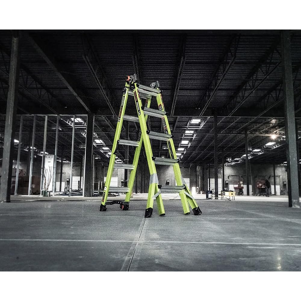 Little Giant Ladders Systems Conquest 2.0, M22, 22ft, Multi-Position Ladder, Fiberglass, Type 1A, 300 lbs Weight Rating, (17122-001), Green