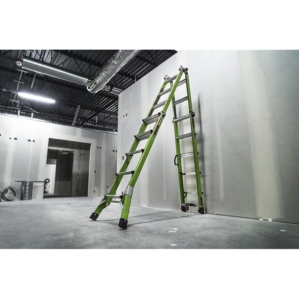 Little Giant Ladders Systems Conquest 2.0, M22, 22ft, Multi-Position Ladder, Fiberglass, Type 1A, 300 lbs Weight Rating, (17122-001), Green