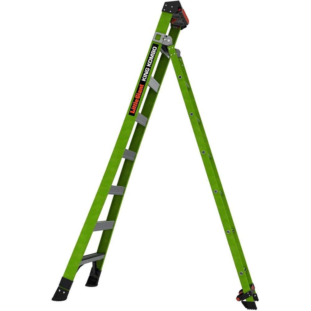 Little Giant Ladder Systems 13908-071 King Kombo 3-in-1 Ladder, 8 Ft, Green
