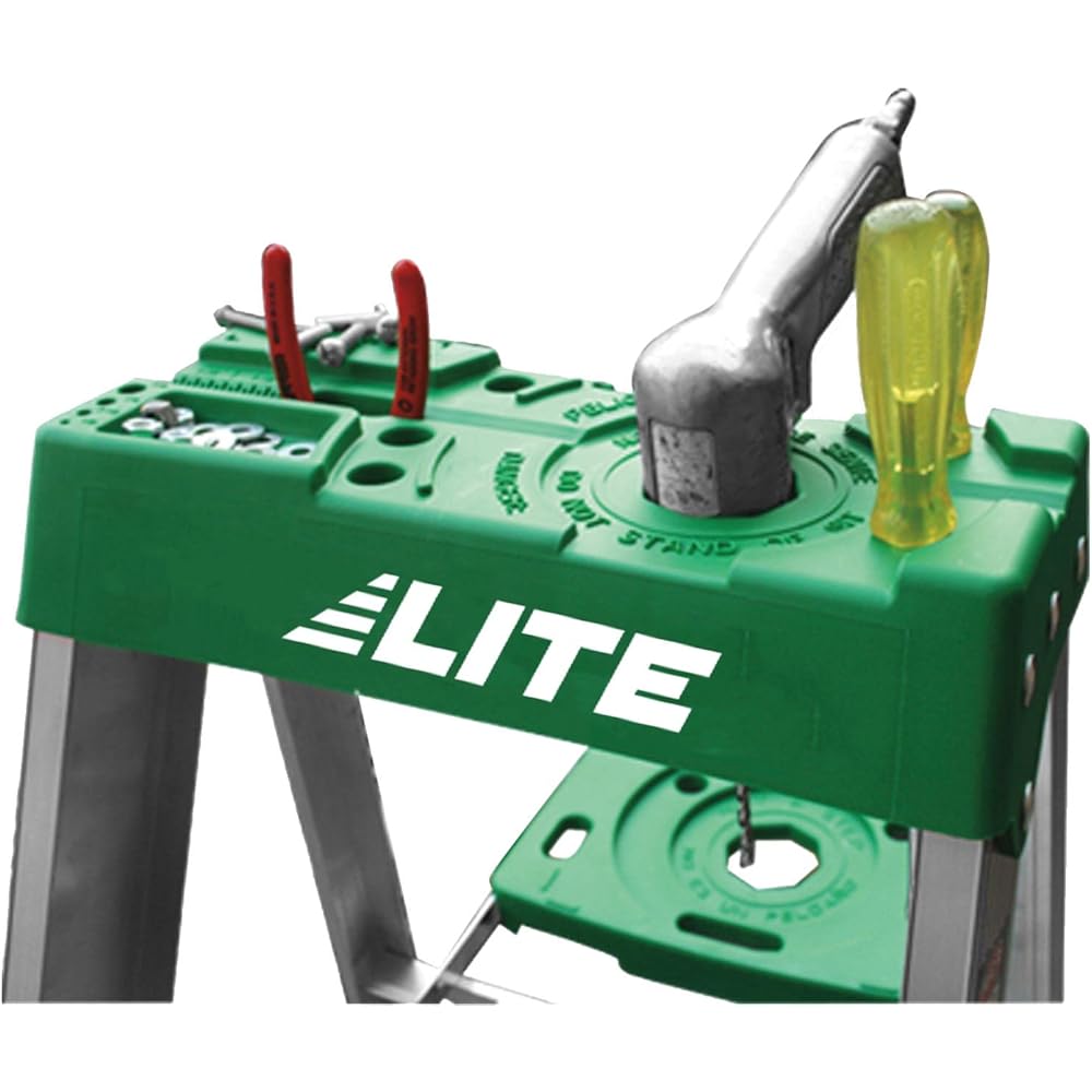 LITE 6-Foot Aluminium Step Ladder with Tool Tray, 225-Pound Load Capacity, Type II, LP-2211-06