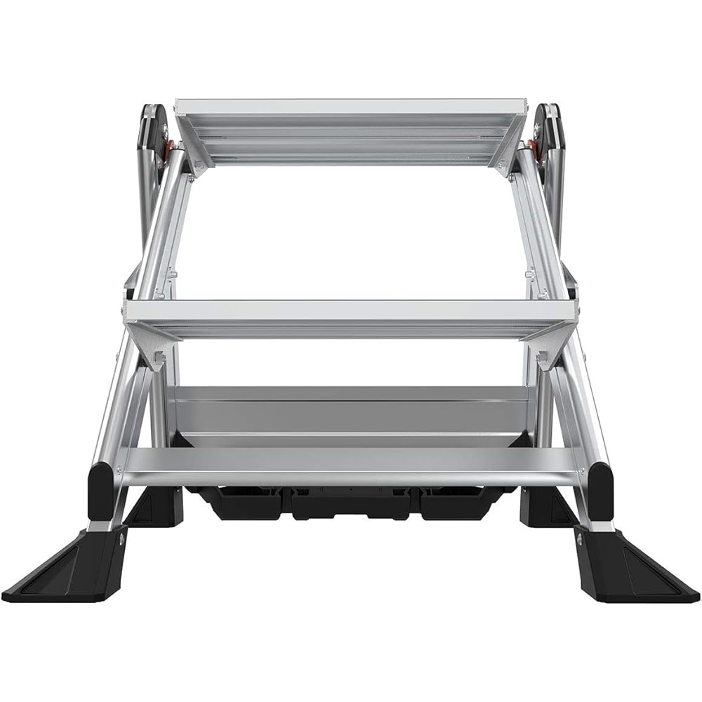 Little Giant Ladders, Jumbo Step, 2-Step, 2 foot, Step Stool, Aluminum, Type 1AA, 375 lbs weight rating, (11902), Silver