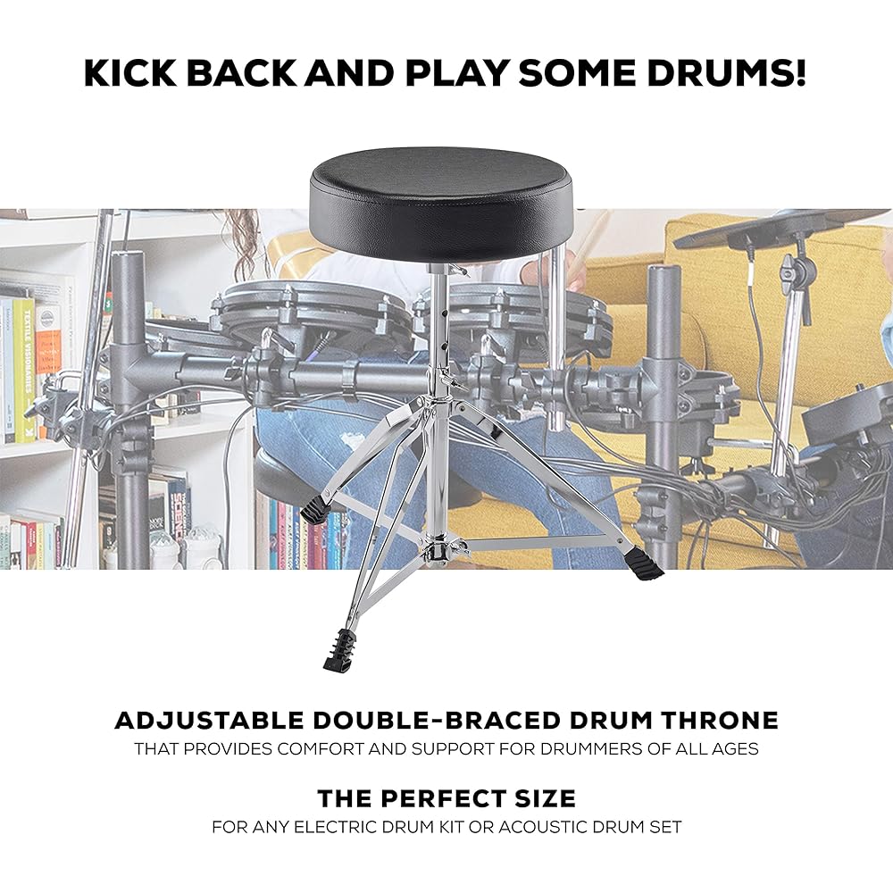 Alesis Nitro Max Kit 10 Piece Electric Drum Set with Quiet Mesh Pads, 10" Dual Zone Snare, Bluetooth, 440+ Sounds, Drumeo, Drum Throne and Headphones