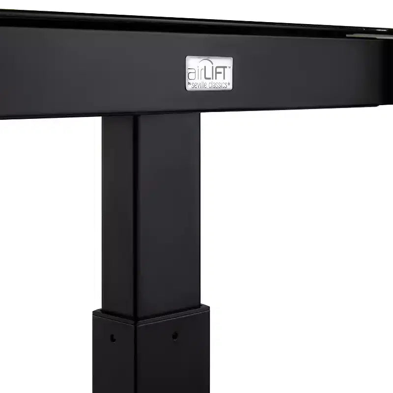47 Airlift Tempered Glass Electric Standing Desktop Dual 2.4A USB Charging Port Height Adjustable - Seville Classics