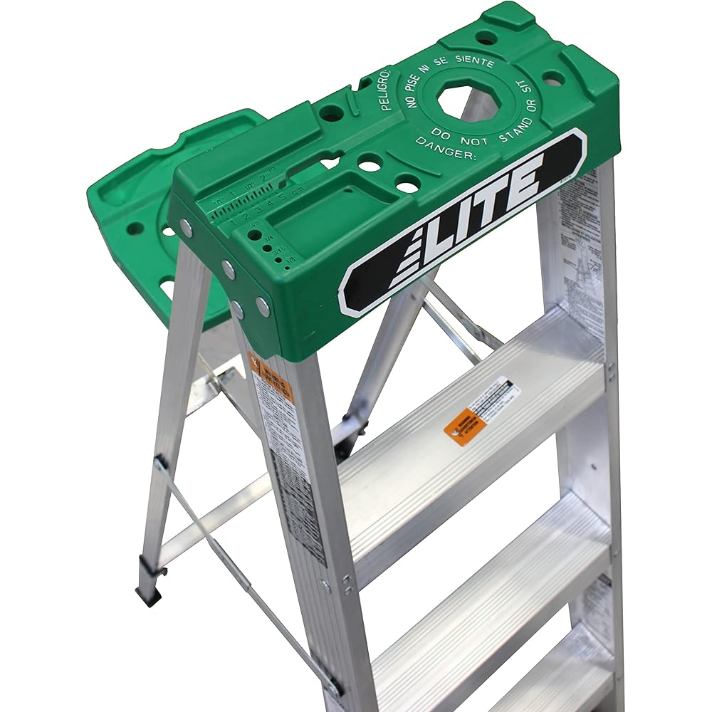 LITE 6-Foot Aluminium Step Ladder with Tool Tray, 225-Pound Load Capacity, Type II, LP-2211-06