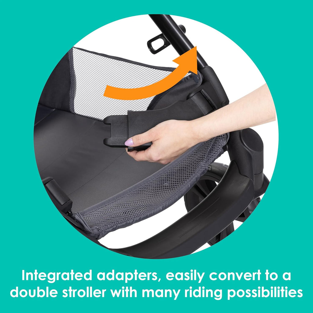 Baby Trend Morph Single to Double Modular Stroller, Dash Grey