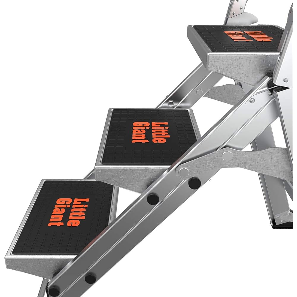 Little Giant Ladders, Safety Step, 3-Step, 3 Foot, Step Stool, Aluminum, Type 1A, 300 lbs Weight Rating, (10310BA)