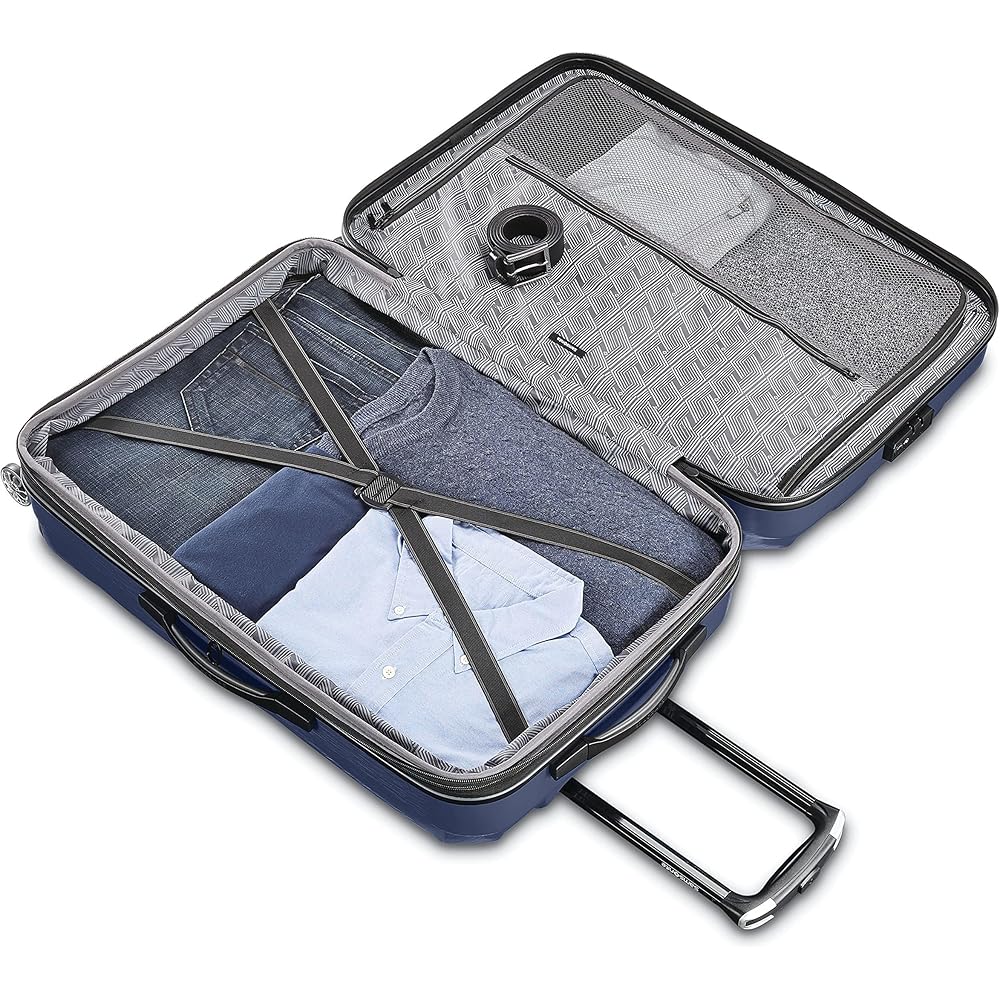 | Samsonite Centric 2 Hardside Expandable Luggage with Spinner Wheels, True Navy, 3-Piece Set (20/24/28) | Suitcases