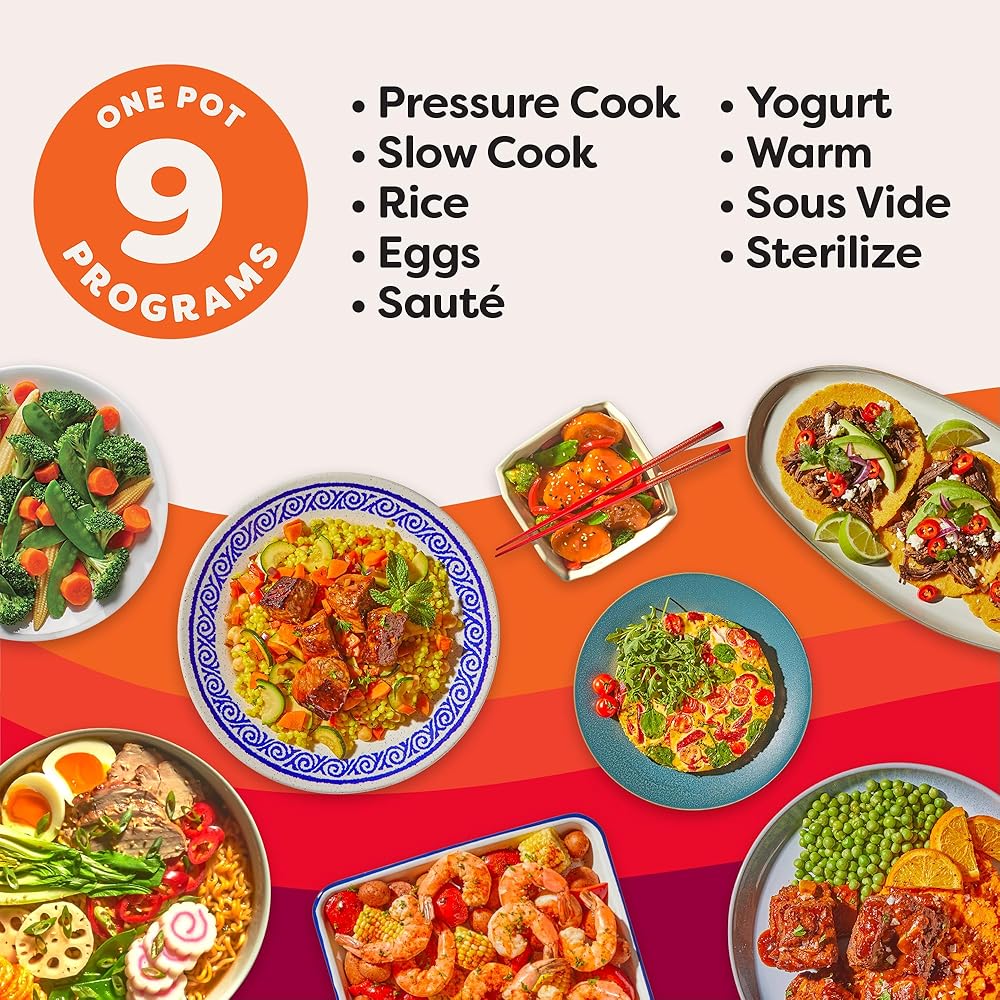 Instant Pot Duo Plus 9-in-1 Multicooker, Pressure Cooker, Slow Cook, Rice Maker, Steamer, Sauté, Yogurt, Warmer &amp; Sterilizer, Includes App With Over 800 Recipes, Stainless Steel, 6 Quarts
