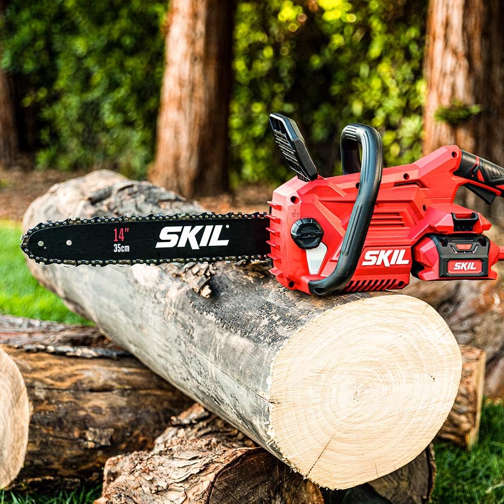 SKIL PWR CORE 40 Brushless 40V 14” Lightweight Chainsaw Kit, Includes 2.5Ah Battery and Auto PWR Jump Charger CS4555-10 &amp; BY8705-00 PWRCore 40 2.5Ah 40V Lithium Battery