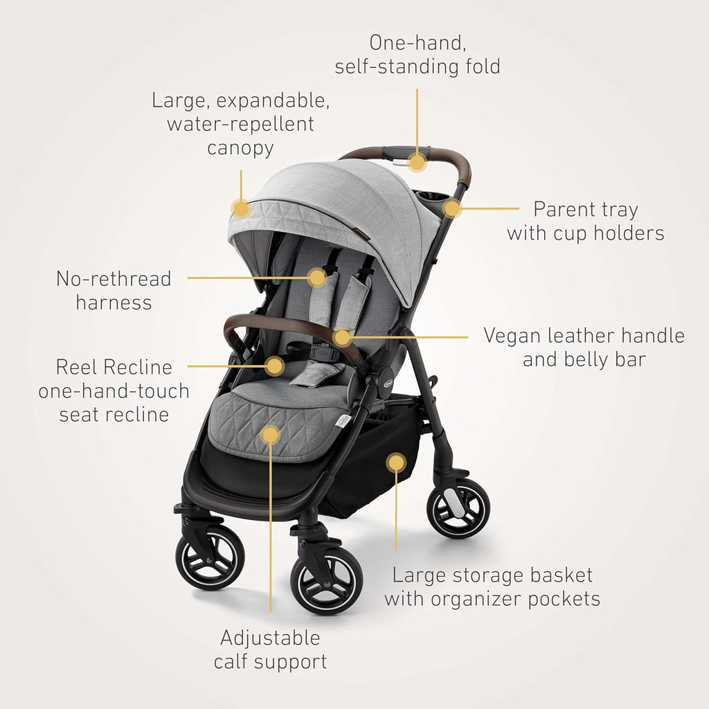 Graco Premier Merge Travel System, Stroller Car Seat Combo, Includes SnugRide SnugFit 35 LX ICS, Midtown