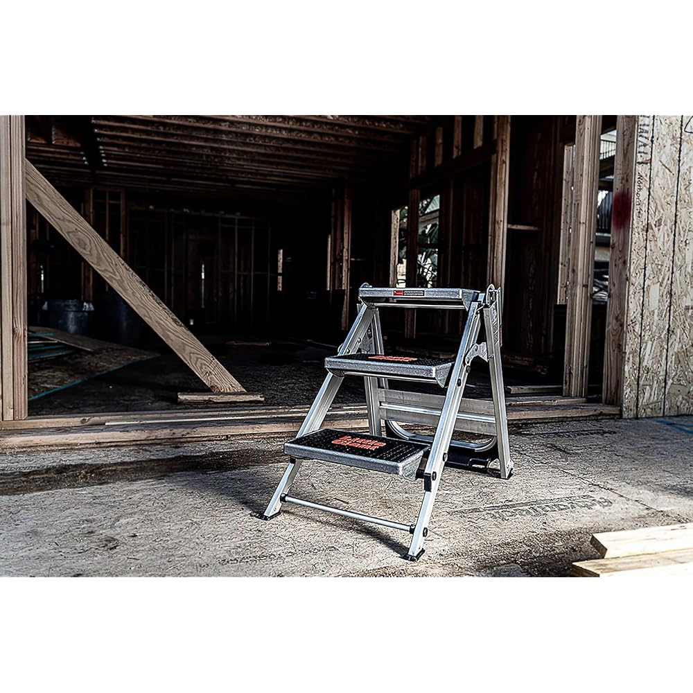 Little Giant Ladders, Safety Step, 3-Step, 3 Foot, Step Stool, Aluminum, Type 1A, 300 lbs Weight Rating, (10310BA)