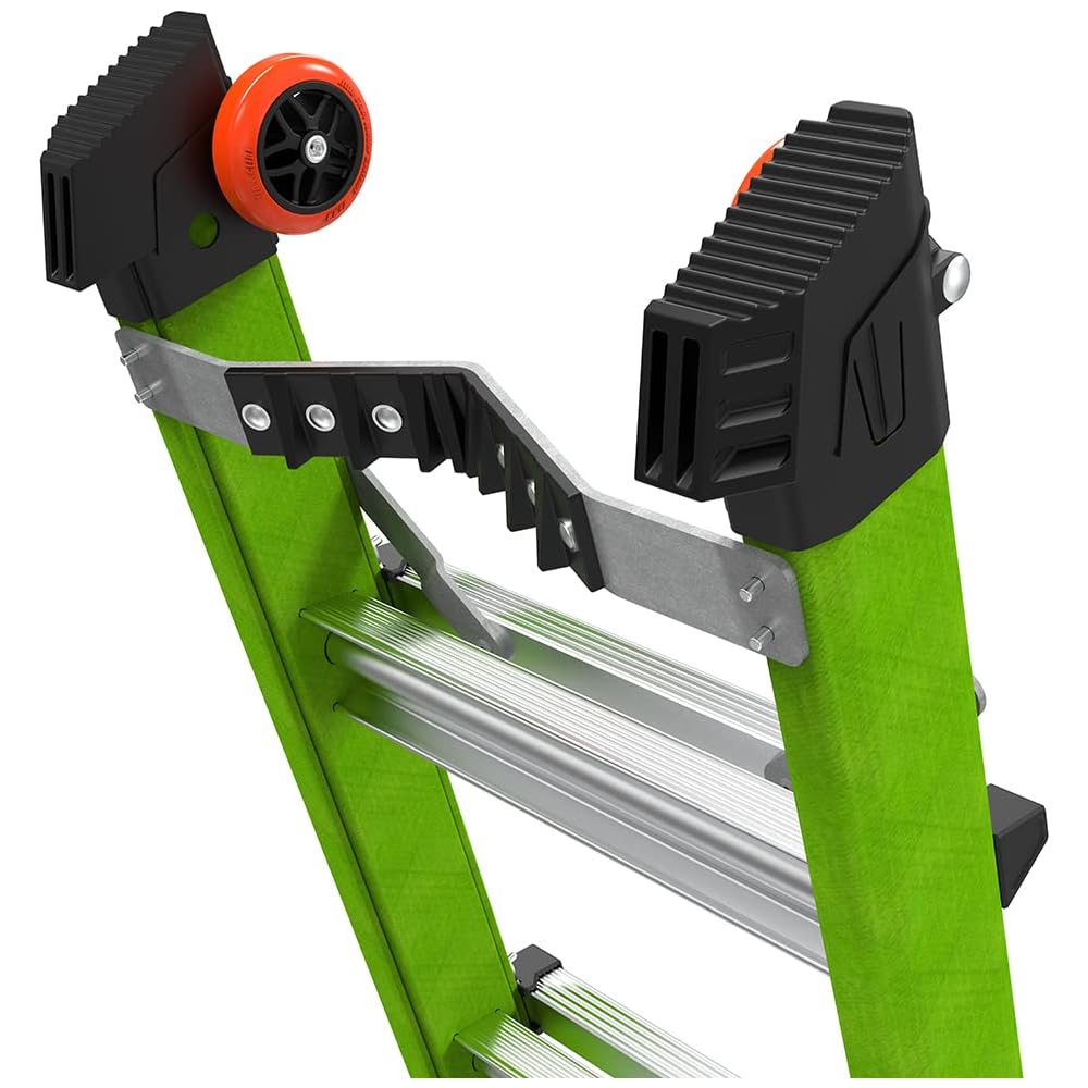 Little Giant Ladders Systems Conquest 2.0, M22, 22ft, Multi-Position Ladder, Fiberglass, Type 1A, 300 lbs Weight Rating, (17122-001), Green