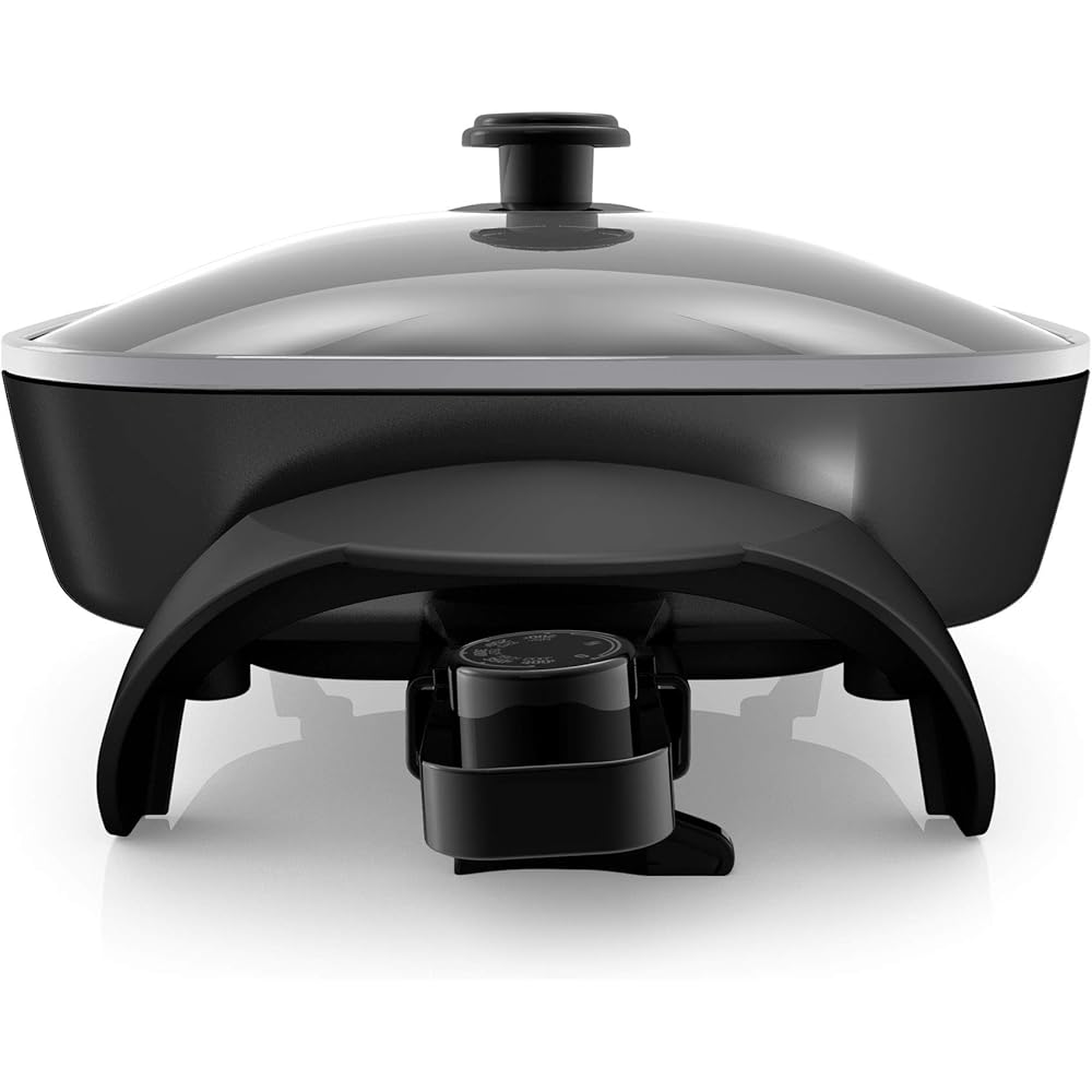 BLACK+DECKER Electric Skillet, Variable Temperature Control, Nonstick Cooking Surface, Dishwasher Safe, Tempered Glass Lid, 12"x15"