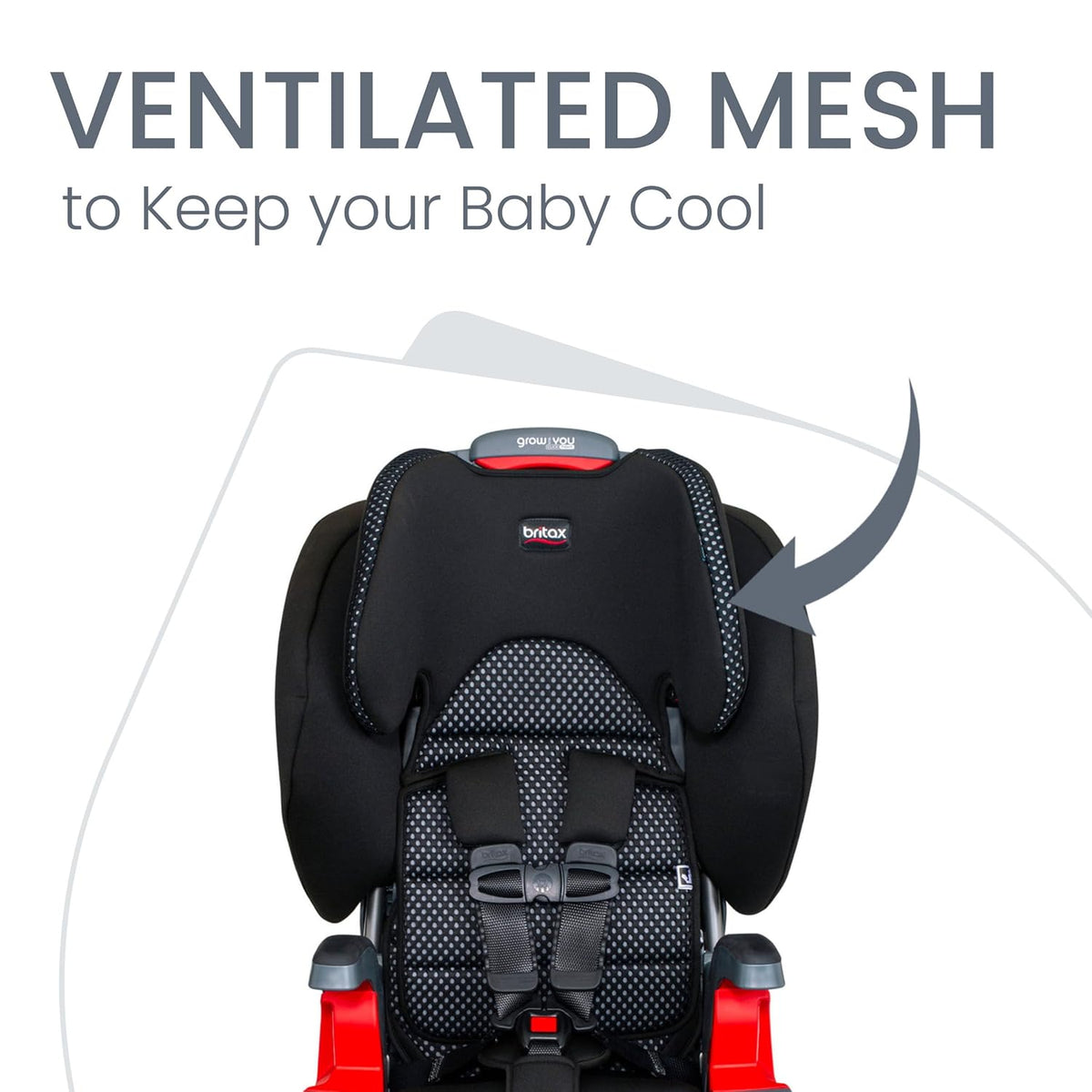 Britax Grow with You ClickTight Harness-2-Booster Car Seat, Cool Flow Gray