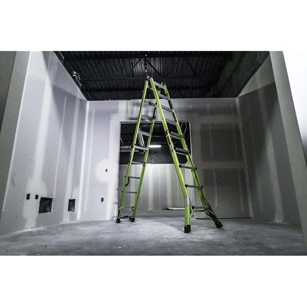 Little Giant Ladders Systems Conquest 2.0, M22, 22ft, Multi-Position Ladder, Fiberglass, Type 1A, 300 lbs Weight Rating, (17122-001), Green
