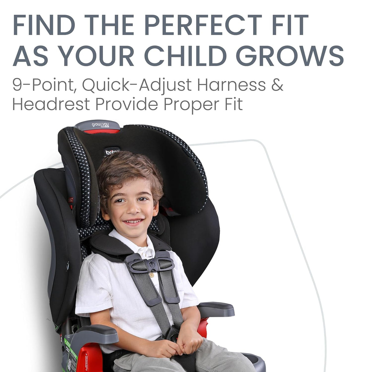 Britax Grow with You ClickTight Harness-2-Booster Car Seat, Cool Flow Gray