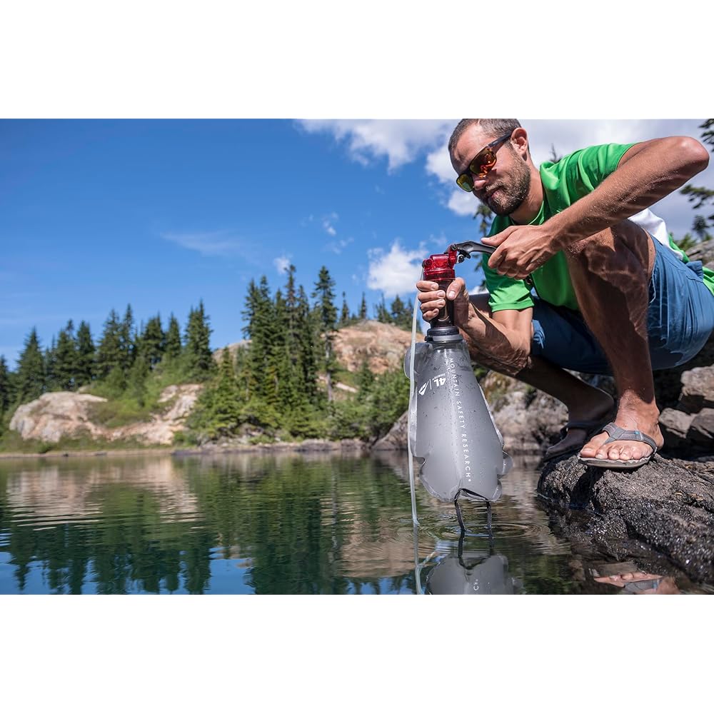 MSR MiniWorks EX Backpacking and Camping Water Purifier System with Water Purification Tablets