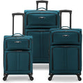 | U.S. Traveler Anzio Softside Expandable Spinner Luggage, Teal, 3-Piece Set (22/26/30) | Suitcases