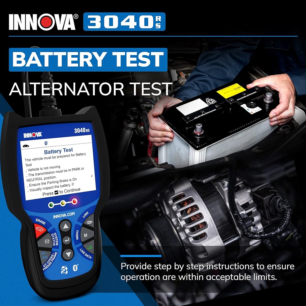 INNOVA 3040RS, OBD2 Scanner, Live Data Streamer, Battery/Alt Tester, Reset Check Engine Light/Brake Light/Oil Light, Free Mechanic Recommended Fix &amp; Parts &amp; Est Repair Cost, Free Updates