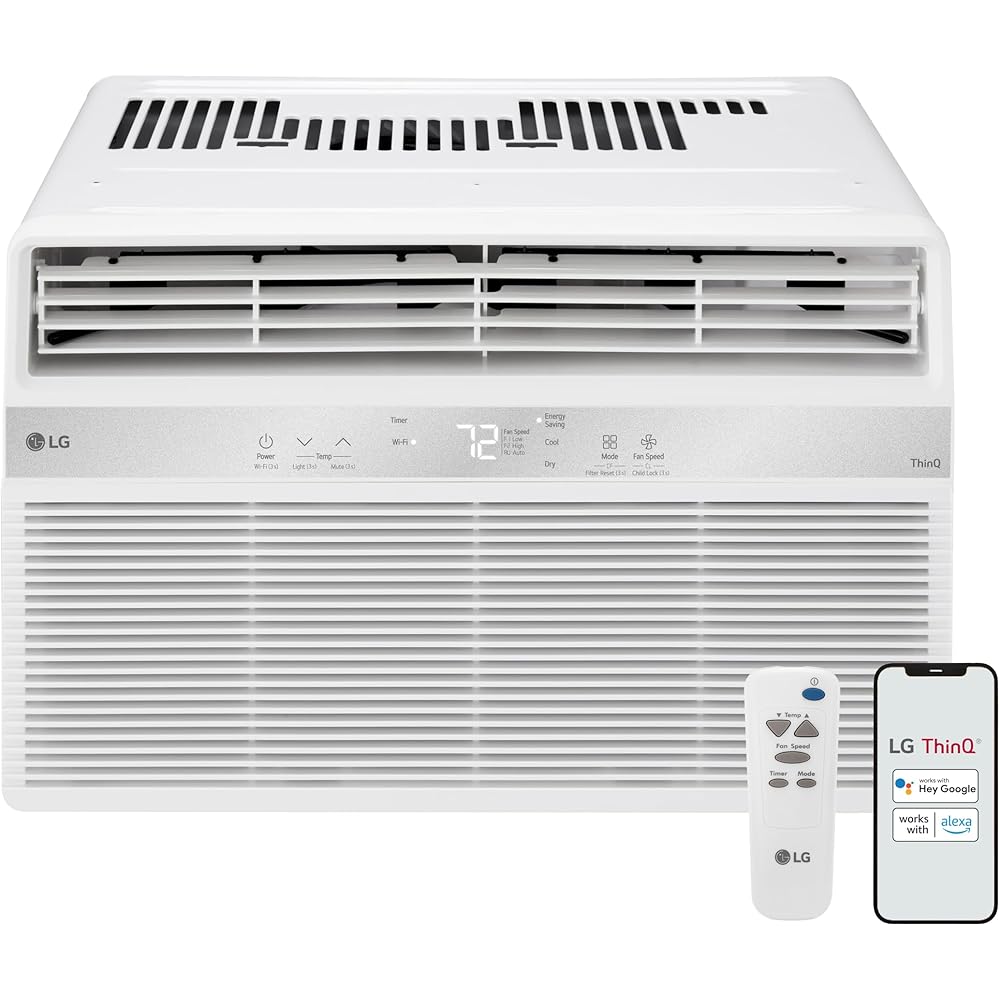 LG LW1025RSM 10,000 BTU Smart Wi-Fi Window Air Conditioner, 115V, White