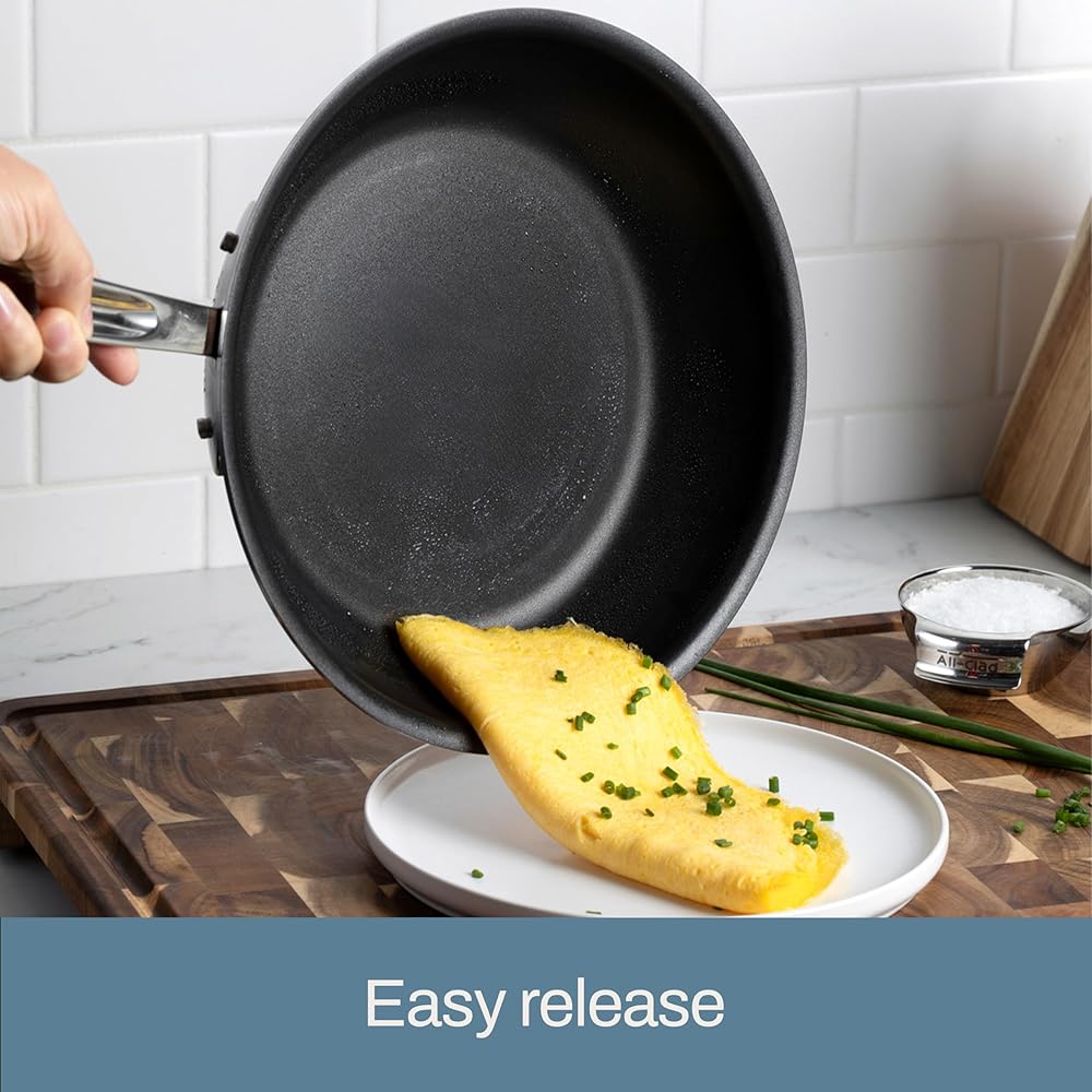 All-Clad Stainless Steel Pro Nonstick Frying Pan Set – 8 &amp; 10 Inch Skillets, Induction Compatible, Oven &amp; Broiler Safe to 500°F, Professional Cookware, Silver