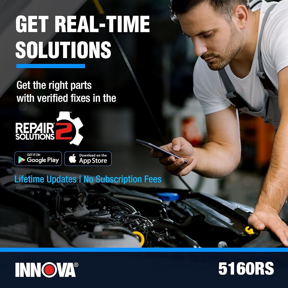 INNOVA 5160RS, OBD2 Bidirectional Scan Tool, OE-Level All System Diagnostics, Reset Oil Light/Battery/EPB/SAS/DPF, Mechanic Recommended Fixes &amp; Parts, TSBs, 1yr Warranty, Free Updates