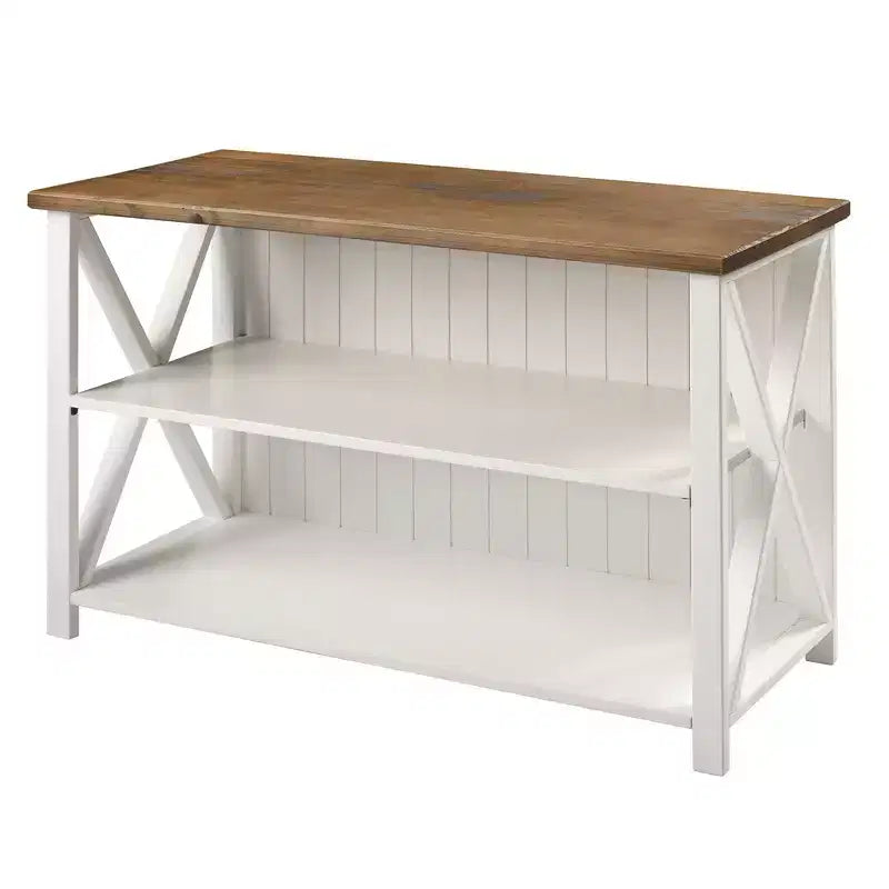 30 Solid Wood Farmhouse Storage Console Table - Saracina Home
