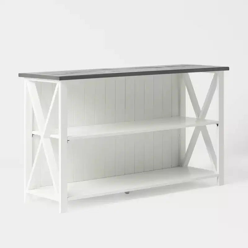 30 Solid Wood Farmhouse Storage Console Table - Saracina Home