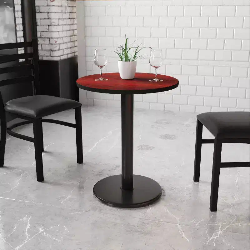 Flash Furniture 24'' Round Laminate Table Top with 18'' Round Table Height Base