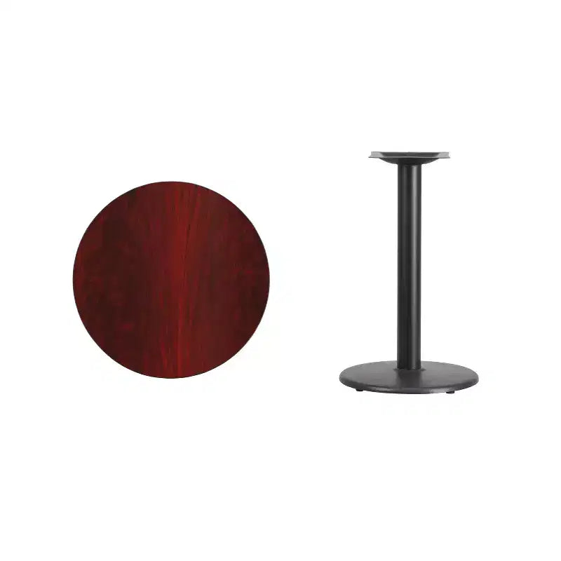 Flash Furniture 24'' Round Laminate Table Top with 18'' Round Table Height Base