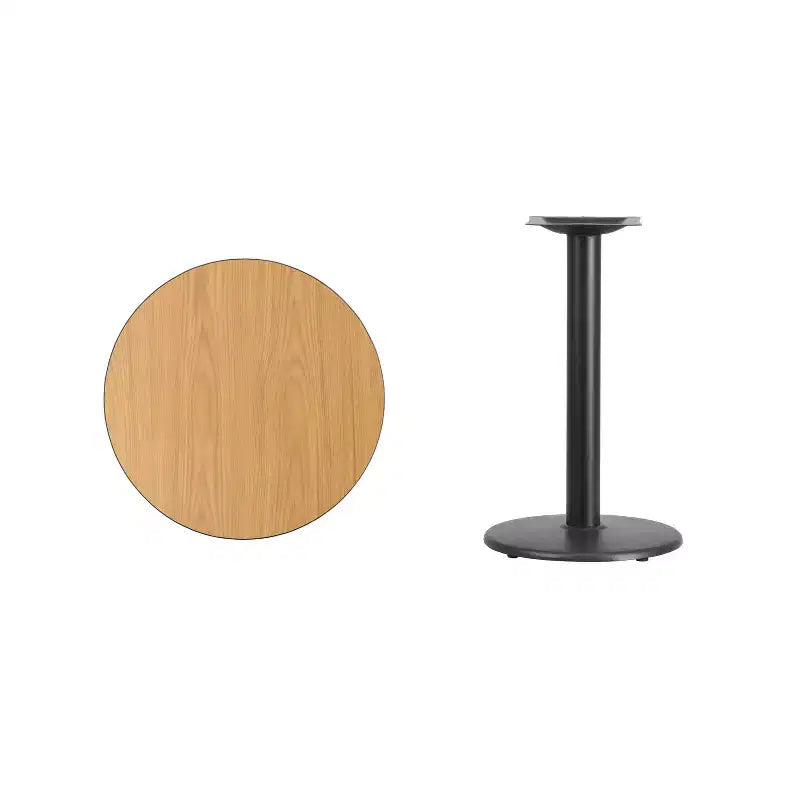 Flash Furniture 24'' Round Laminate Table Top with 18'' Round Table Height Base