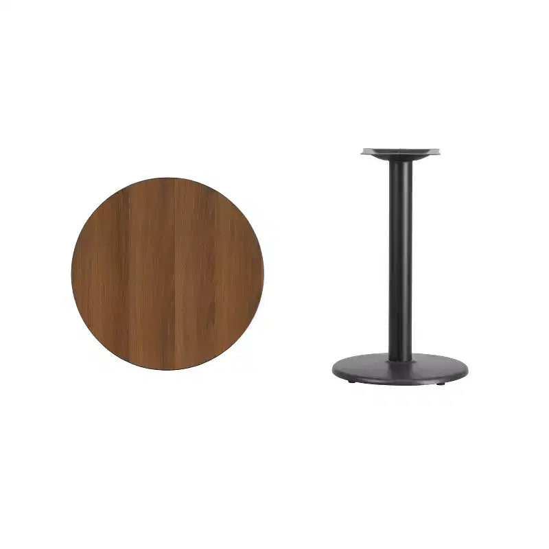 Flash Furniture 24'' Round Laminate Table Top with 18'' Round Table Height Base