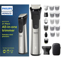 Philips Norelco Multigroom Series 9000-21 Piece Men's Grooming Kit for Beard, Body, face, Nose, Ear Hair Trimmer w/Premium Storage case, MG9510/60