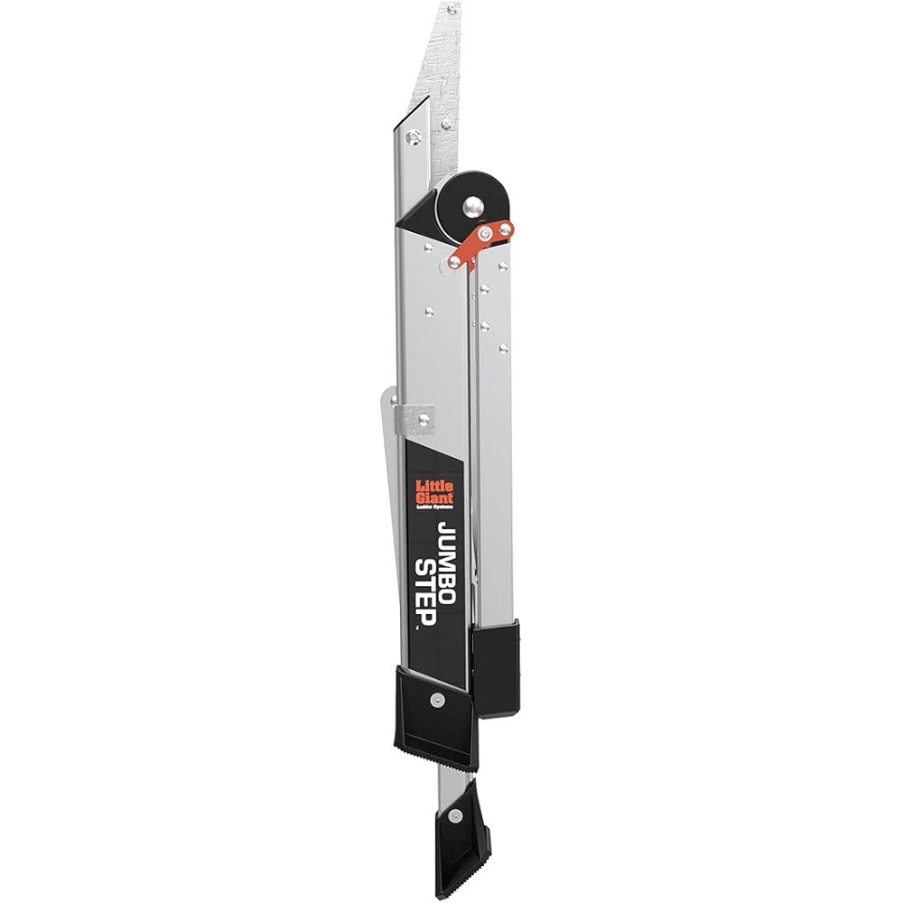Little Giant Ladders, Jumbo Step, 2-Step, 2 foot, Step Stool, Aluminum, Type 1AA, 375 lbs weight rating, (11902), Silver