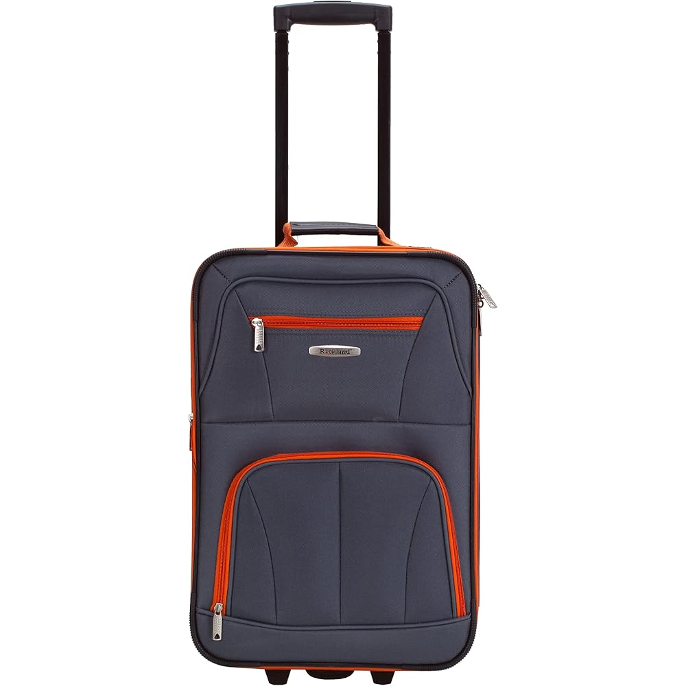 | Rockland Journey Softside Upright Luggage Set, Expandable, Charcoal, 4-Piece (14/19/24/28) | Luggage Sets