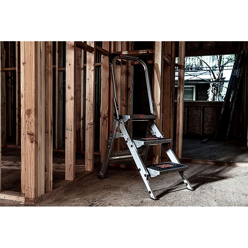 Little Giant Ladders, Safety Step, 3-Step, 3 Foot, Step Stool, Aluminum, Type 1A, 300 lbs Weight Rating, (10310BA)