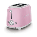 SMEG 2 Slice Toaster with 6 Presets and Defrost Function and Removable Crumb Tray TSF01PKUS, Pink