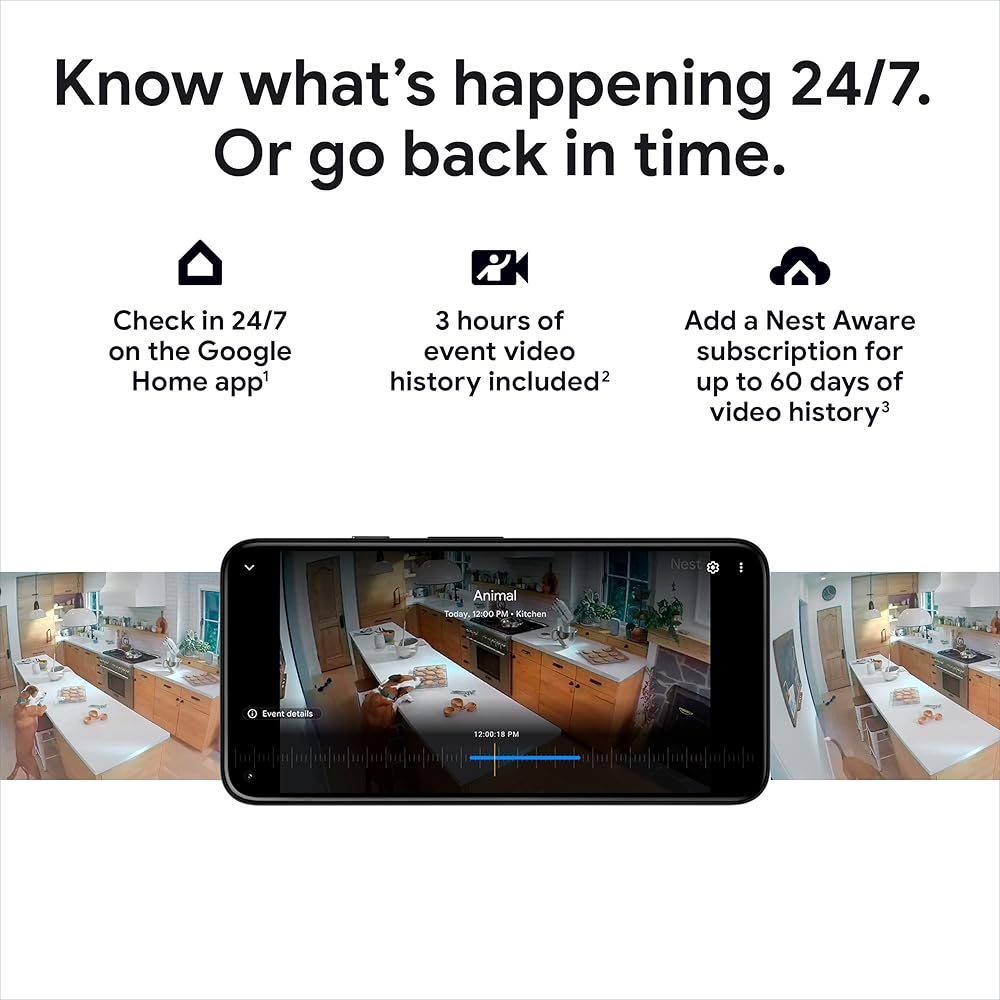 Google Nest Cam Outdoor or Indoor, Battery 2nd Generation 1 Pack