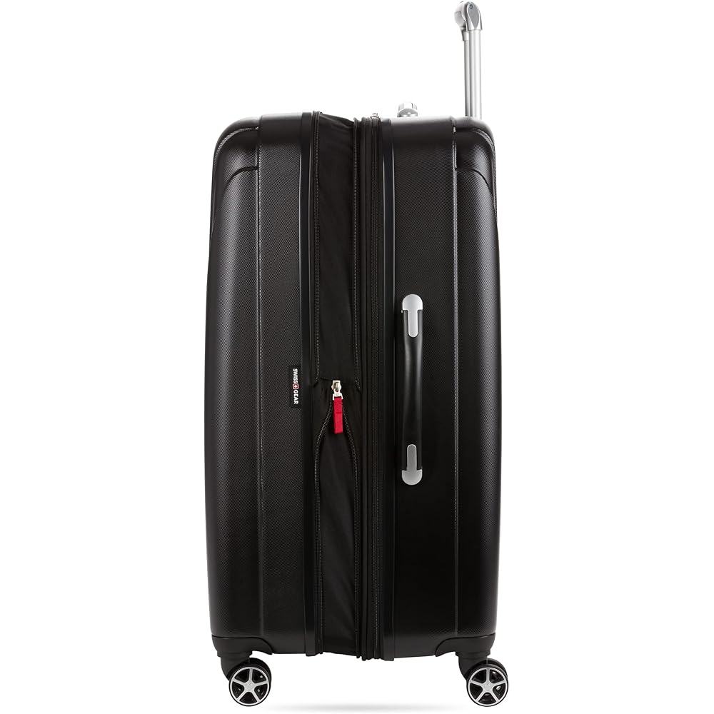 | SwissGear 7585 Hardside Expandable Luggage with Spinner Wheels, Black, 3-Piece Set (19/23/27) | Suitcases
