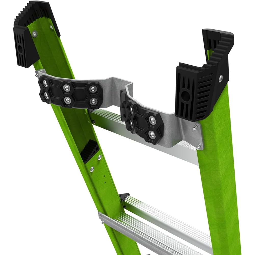 Little Giant Ladders, King Kombo 2.0 XT, Industrial, M6, 6 Ft. A Frame, 10 Ft. Extension, Fiberglass, Type 1AA, 375 lbs Weight Rating, (13936-071), Hi-viz Green