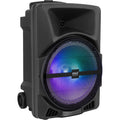 Pyle Wireless Portable PA Speaker System 800W Powered Bluetooth Indoor &amp; Outdoor DJ Stereo Loudspeaker with MP3 AUX 3.5mm Input, Flashing Party Light &amp; FM Radio-PPHP1244B,Black